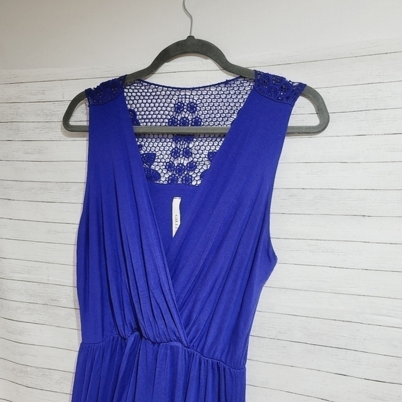 GILLI ROYAL BLUE MAXI, W CROCHET BACK DETAIL SZ MEDIUM - Picture 3 of 8